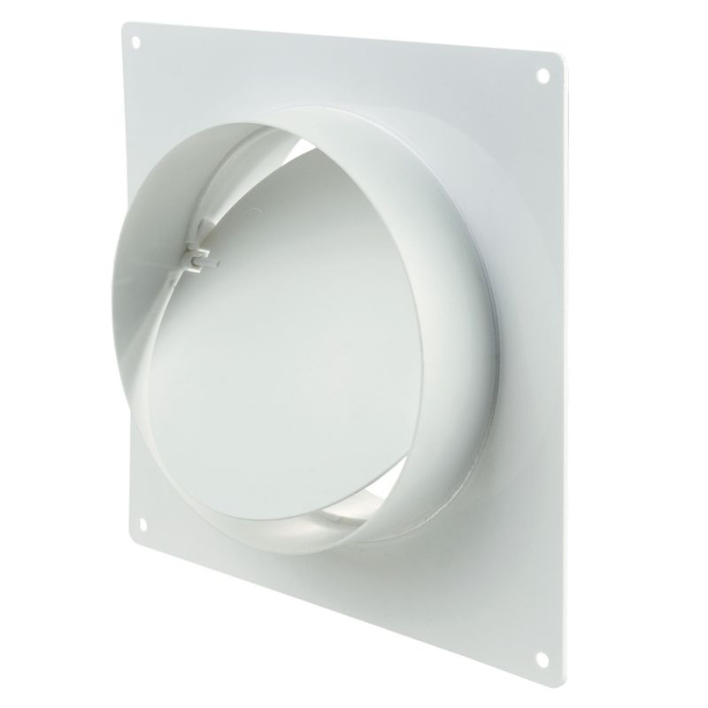 Zawór zwrotny z kołnierzem Vents 125 mm biały
