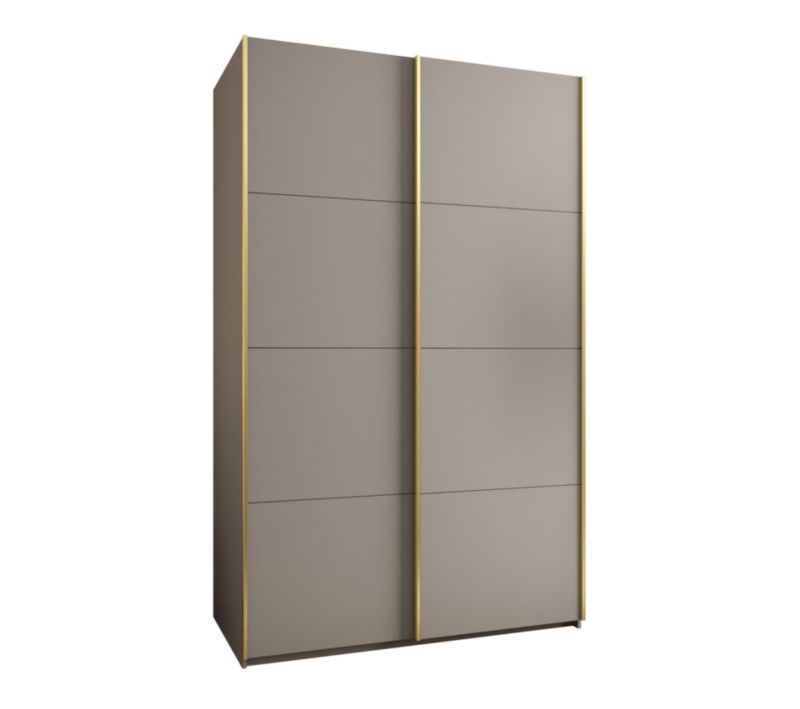 Szafa przesuwna Abiks LUX wysoka szer.150cm kaszmir/kaszmir/złoty 1szt.