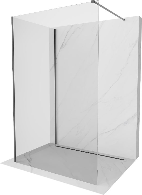 Ścianka prysznicowa walk-in Mexen Kioto transparent gun metal 105x100 cm 1 szt.