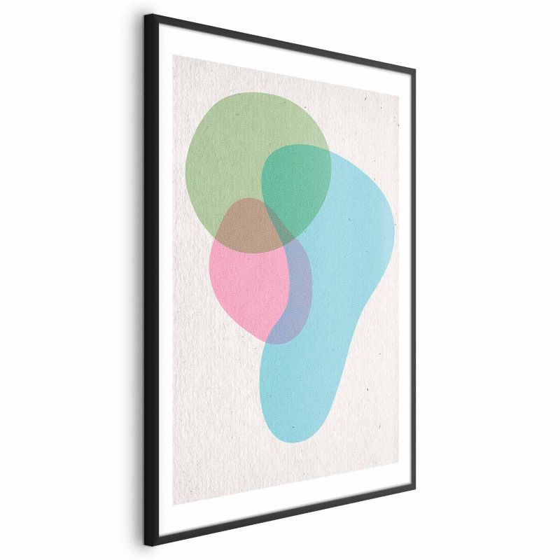 Plakat Artgeist Kolorowe plamy 29,7x42 cm z ramą czarną 1 szt
