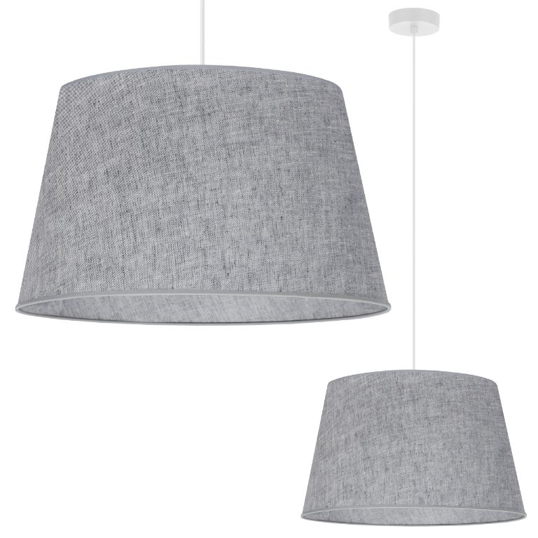 Lampa sufitowa wisząca Light Home LH Len Stożek 1x E27 60W klosz 44cm szary 1szt.