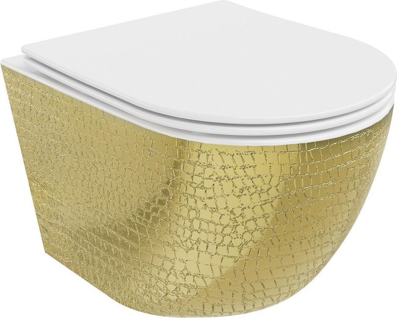 Miska wc wisząca Mexen Lena czarny/złoty 48x36x35,5 cm 1 szt.