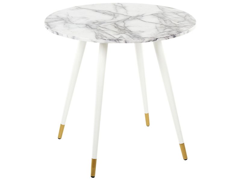Stół do jadalni Gutiere 80 cm 80 cm Efekt marmuru Biały marmur 1 szt.