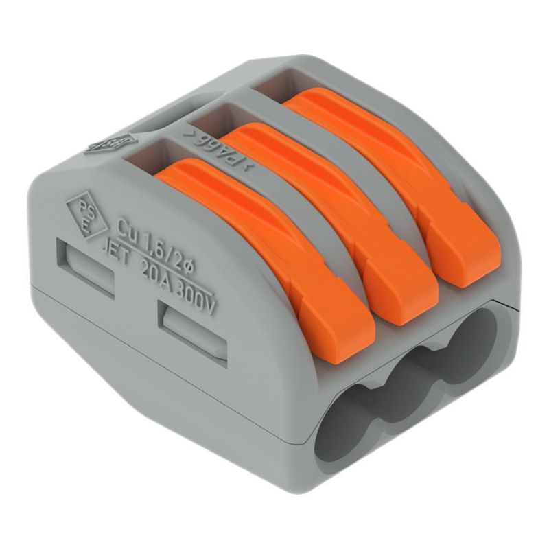 Złączka uniwersalna Wago szybkozłączka z dźwigniami zwalniającymi 3x0,08-4 mm2 222-413 50 szt