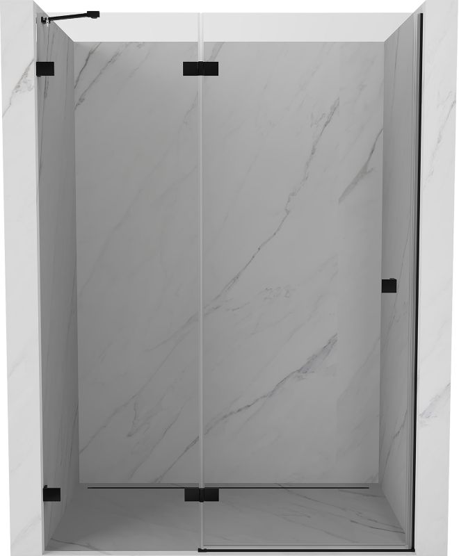 Drzwi prysznicowe uchylne Mexen Lunar czarne 135x200 cm 834-135-000-70-00-L 1 szt.