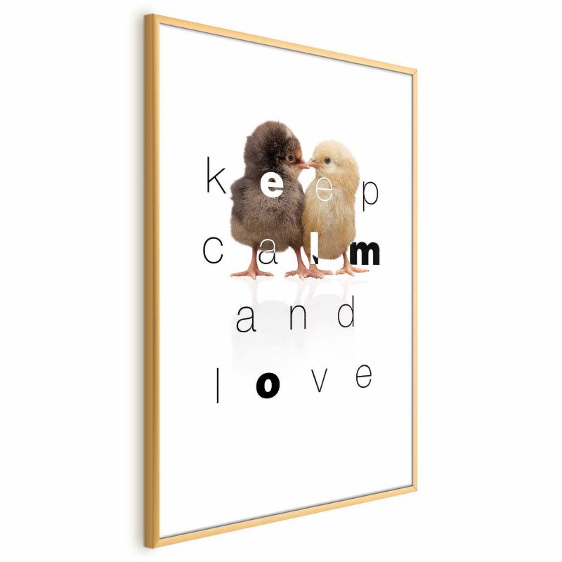 Plakat Artgeist Keep Calm 29,7x42 cm z ramą złotą 1 szt