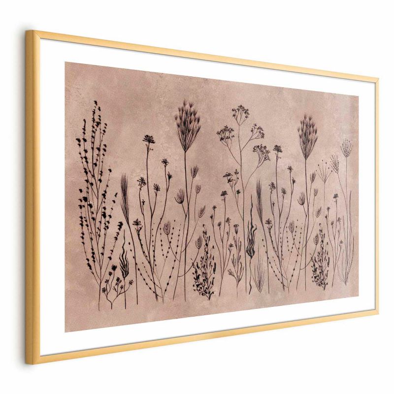 Plakat Artgeist Polne kwiaty 60x40 cm z ramą złotą 1 szt