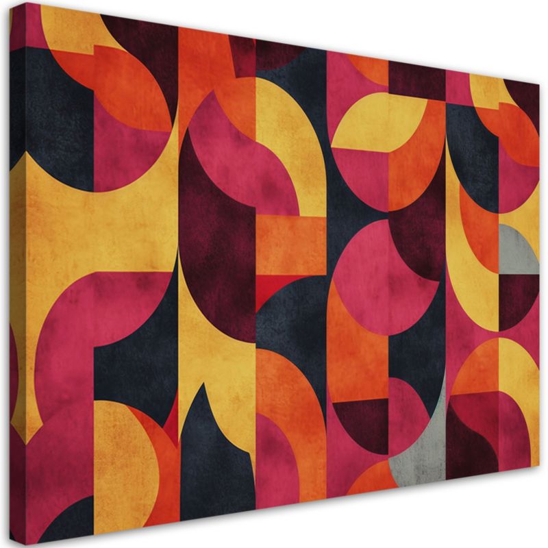 Obraz do salonu nowoczesny Feeby Kolorowa Mozaika Retro 100x70cm 1szt