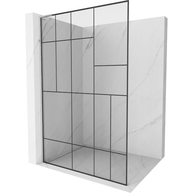 Ścianka prysznicowa Mexen Kioto L czarny wzór 120x200 cm 800-120-103-01-78 1 szt.