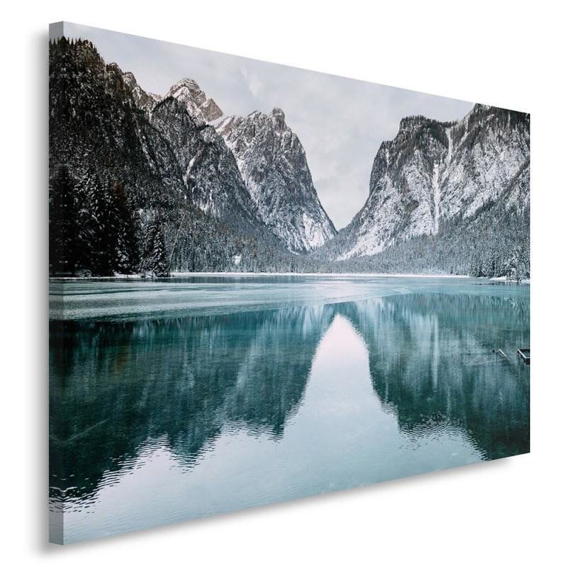 Obraz do salonu sypialni Feeby Góry Krajobraz Jezioro Turkusowy 60x40cm 1szt
