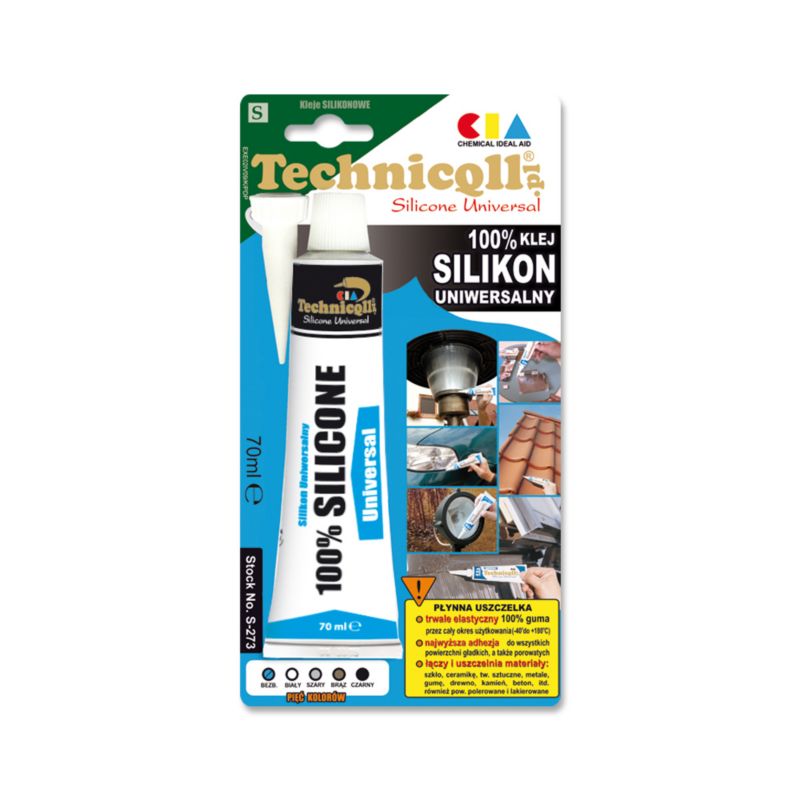 Klej silikonowy Technicqll uniwersalny 70 ml biały