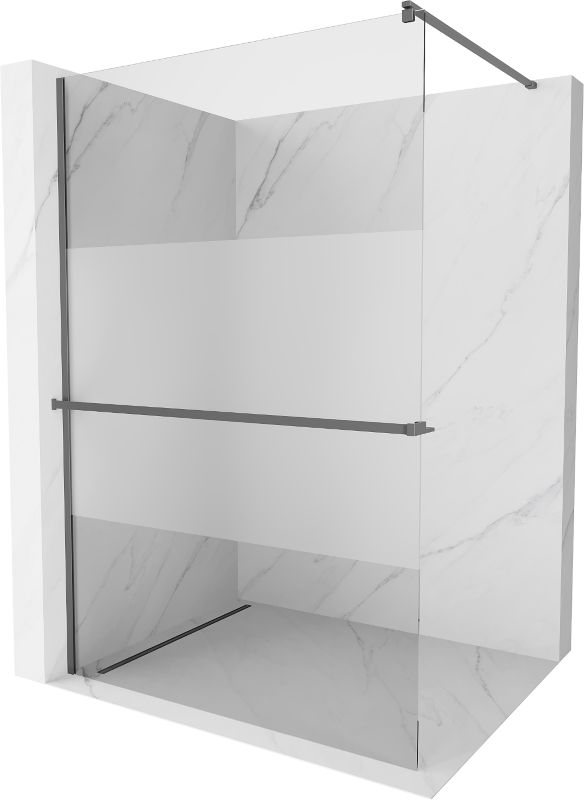 Ścianka prysznicowa walk-in Mexen Kioto+ gun metal 140x200 cm 1 szt.