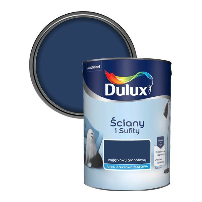 Farba Dulux Ściany i Sufity wyjątkowy granatowy 5 l