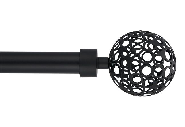 Zakończenie karnisza kula Multi 19 mm czarny