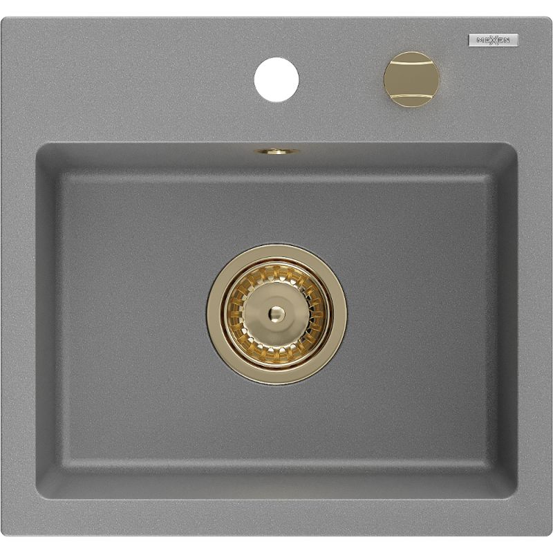 Zlewozmywak wpuszczany Mexen Milo 1-komorowy szary 435x410 mm 6505441000-71-G 1 szt.