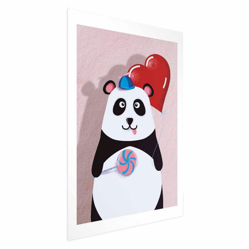 Plakat Artgeist Panda z balonikiem 60x90 cm bez ramy 1 szt