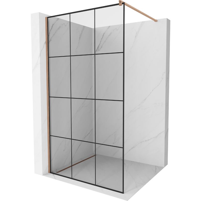 Ścianka prysznicowa Mexen Kioto czarny wzór 110x200 cm 800-110-101-65-77 1 szt.