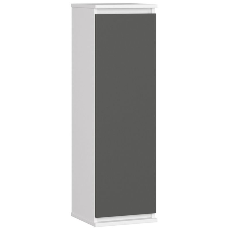 Szafka Akord W30 Biała 30 cm 1 drzwi kolor Grafit Szary mat 3 półki 30x30x99 cm 1 szt.