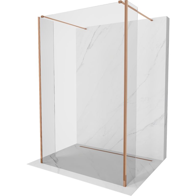 Ścianka prysznicowa Mexen Kioto transparent różowe złoto 95 x 30 cm 1 szt.