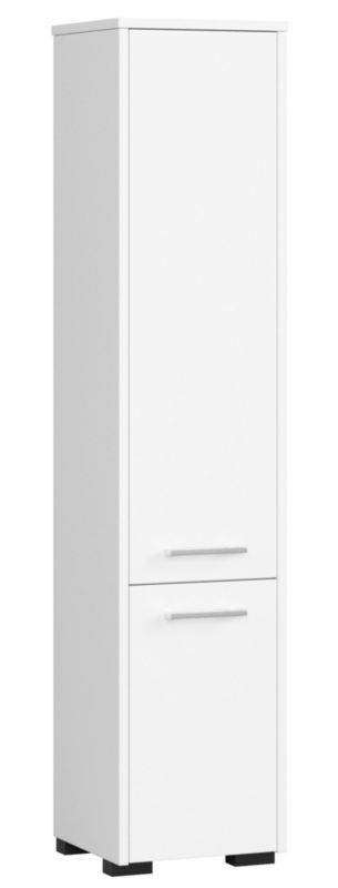 Słupek łazienkowy Akord Fin Biały 30 cm 2 drzwi kolor Biały mat 5 półek 30x30x140 cm 1 szt.