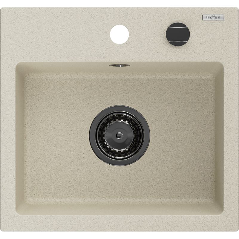 Zlewozmywak wpuszczany Mexen Milo 1-komorowy beżowy 435x410 mm 6505441000-69-B 1 szt.