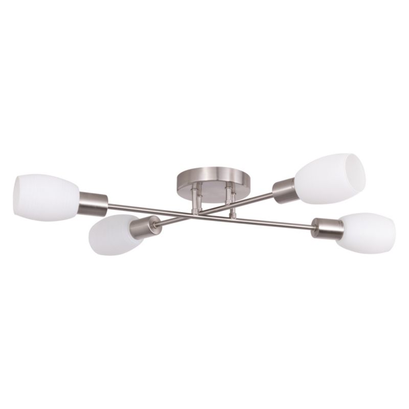 Lampa Sufitowa SPOT Light 4xE14 Max.40W Połączenie Satyny i Bieli w Klasycznym Designie, 1 szt.