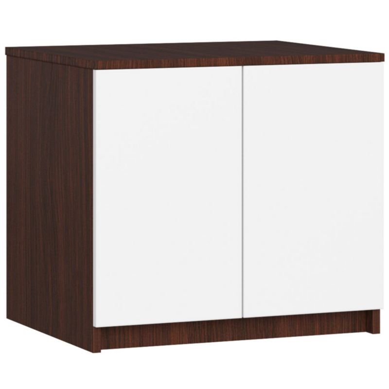 Nadstawka na szafę Akord S60 Wenge 60 cm 2 drzwi kolor Biały mat 2 półki 60x51x55 cm 1 szt.