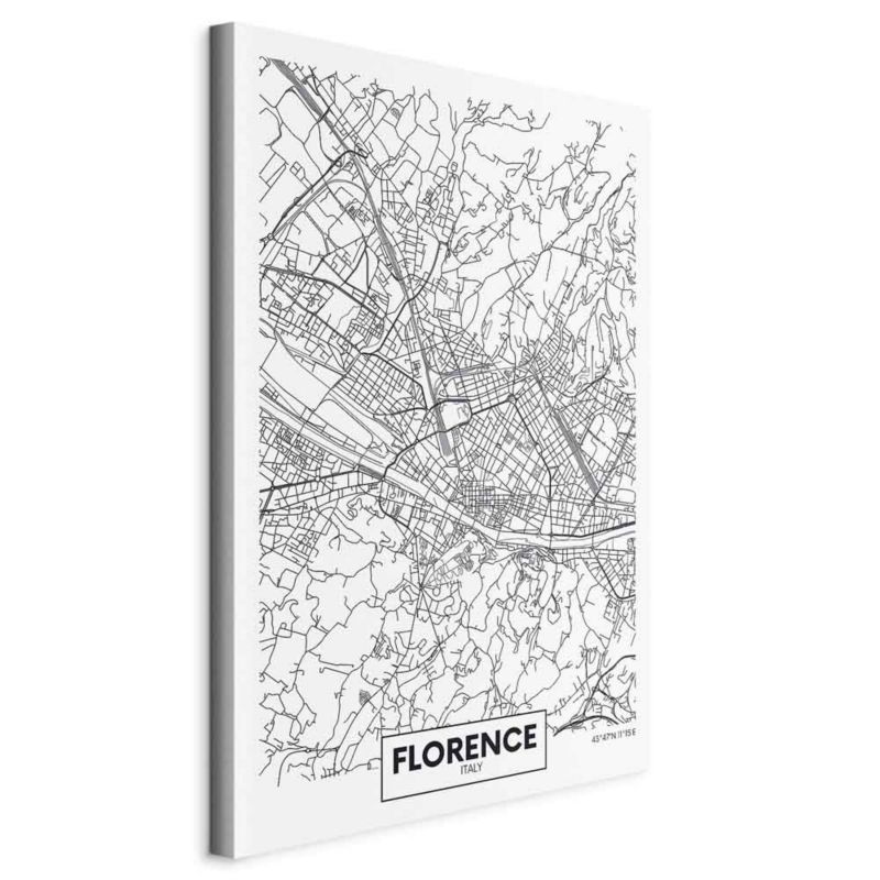 Obraz Artgeist Mapa Florencji 60 x 90 cm flizelina 1 szt