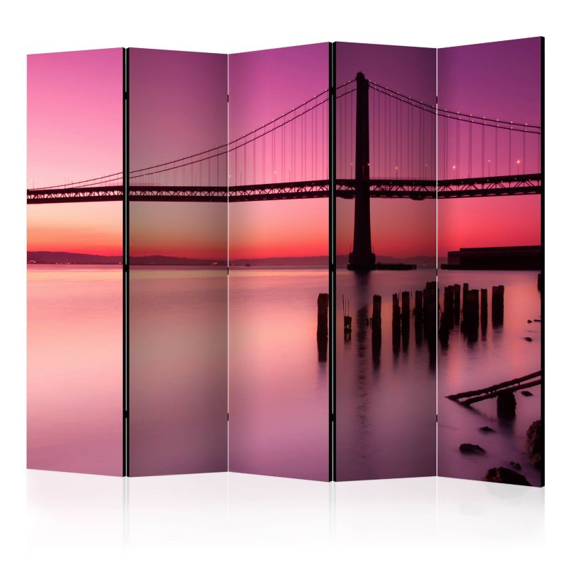 Parawan dwustronny Artgeist Miasta 225x172 cm Miasta 1 szt
