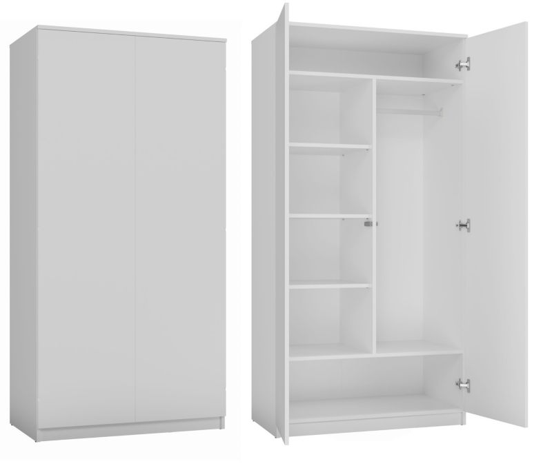 SzafaTopeshop Drzwi Półki SD-90 Biała Garderoba 50x90x180 cm 1 szt.