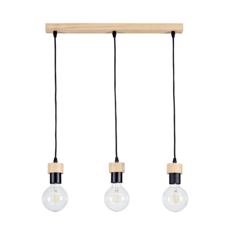 Drewniana Lampa Wisząca SPOT Light 3xE27 Max.60W Dąb Olejowany FSC, Polski Producent, 1 szt.