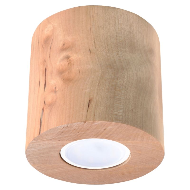 Plafon Sollux Lighting ORBIS naturalne drewno 1 szt.