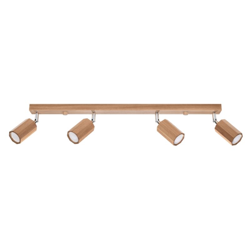 Plafon Sollux Lighting ZEKE 4 dąb 1 szt.