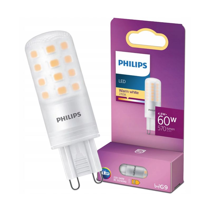 Żarówka Philips LED G9 4,8W 2700K ciepła 570lm 1 szt.