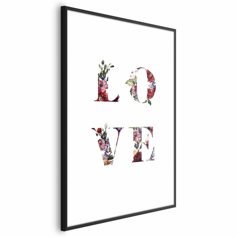 Plakat Artgeist Miłość w kwiatach 29,7x42 cm z ramą czarną 1 szt
