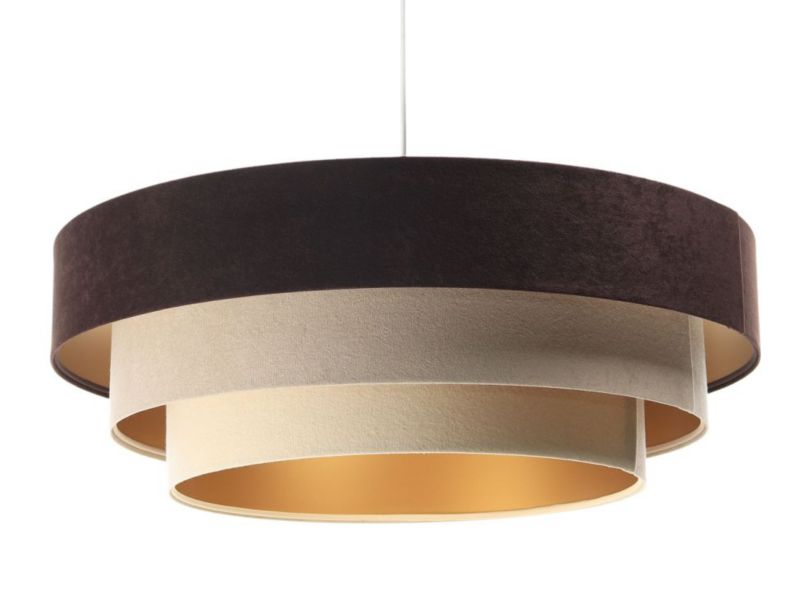 Lampa Bps Koncept wisząca TRIO MIX brązowa/beżowa/złota 1 szt