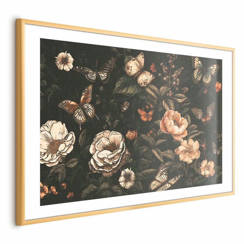 Plakat Artgeist Rustykalny ogród 60x40 cm z ramą złotą 1 szt