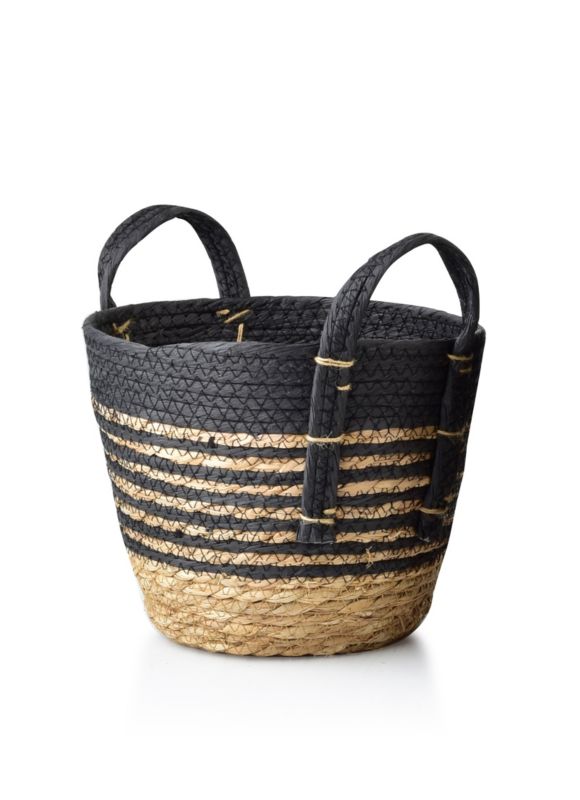 Kosz MONDEX BALI 23 x 23 x 20cm czarno-beżowy 1 szt.