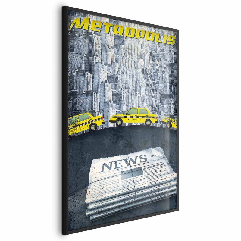 Plakat Artgeist Metropolis 60x90 cm z ramą czarną 1 szt