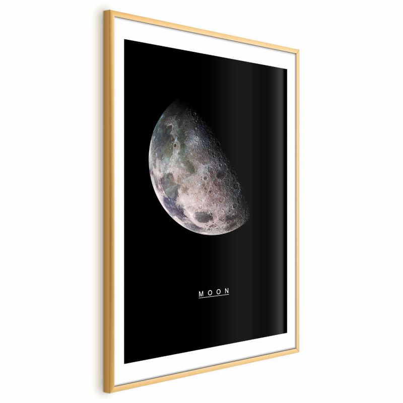 Plakat Artgeist Księżyc 21x30 cm z ramą złotą 1 szt