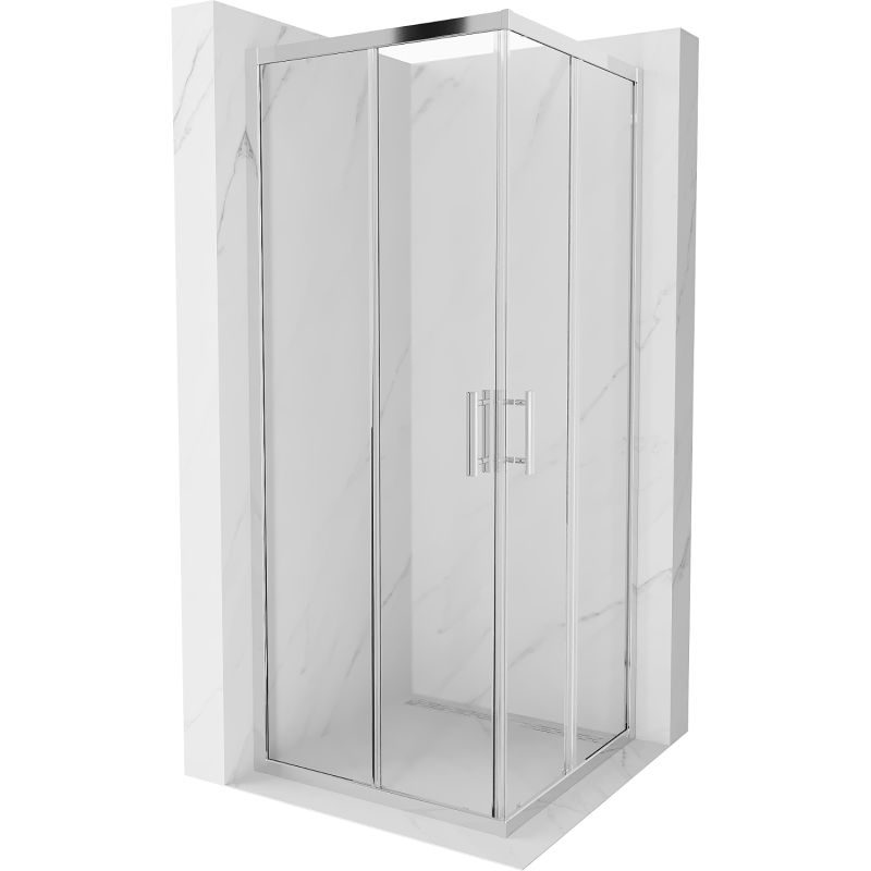Kabina prysznicowa kwadratowa Mexen Rio transparent chrom 1 szt.