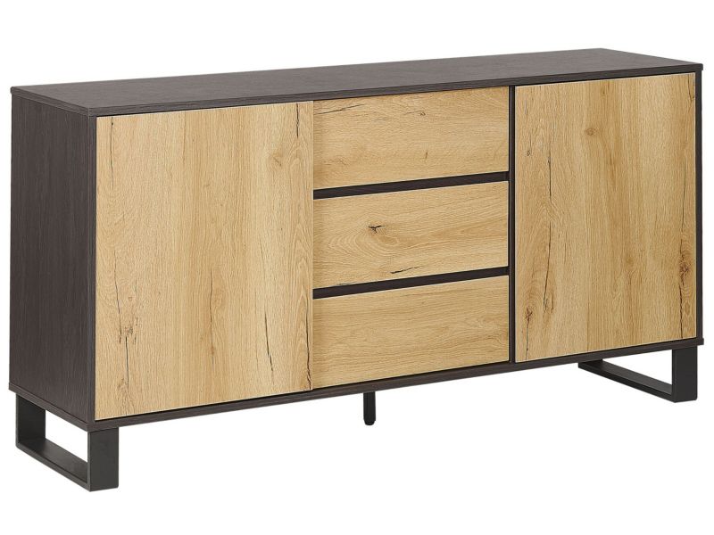 Komoda z szufladami Elda 76 cm Ciemne drewno 1 szt.