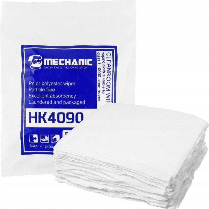 Ściereczki bezpyłowe do czyszczenia Mechanic HK4090 (50 szt. 10x10cm) 1 opk.