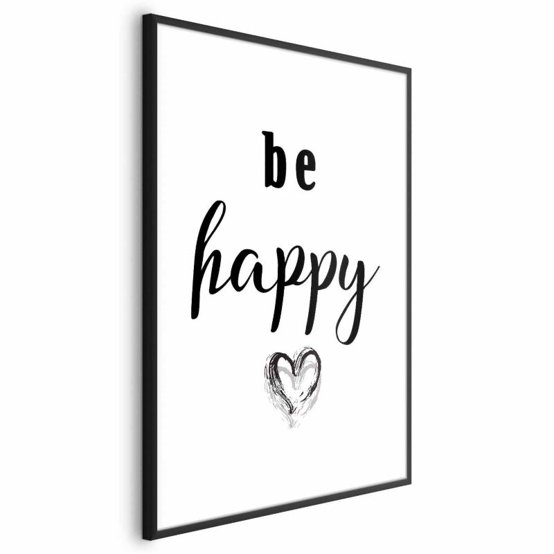 Plakat Artgeist Be happy 29,7x42 cm z ramą czarną 1 szt