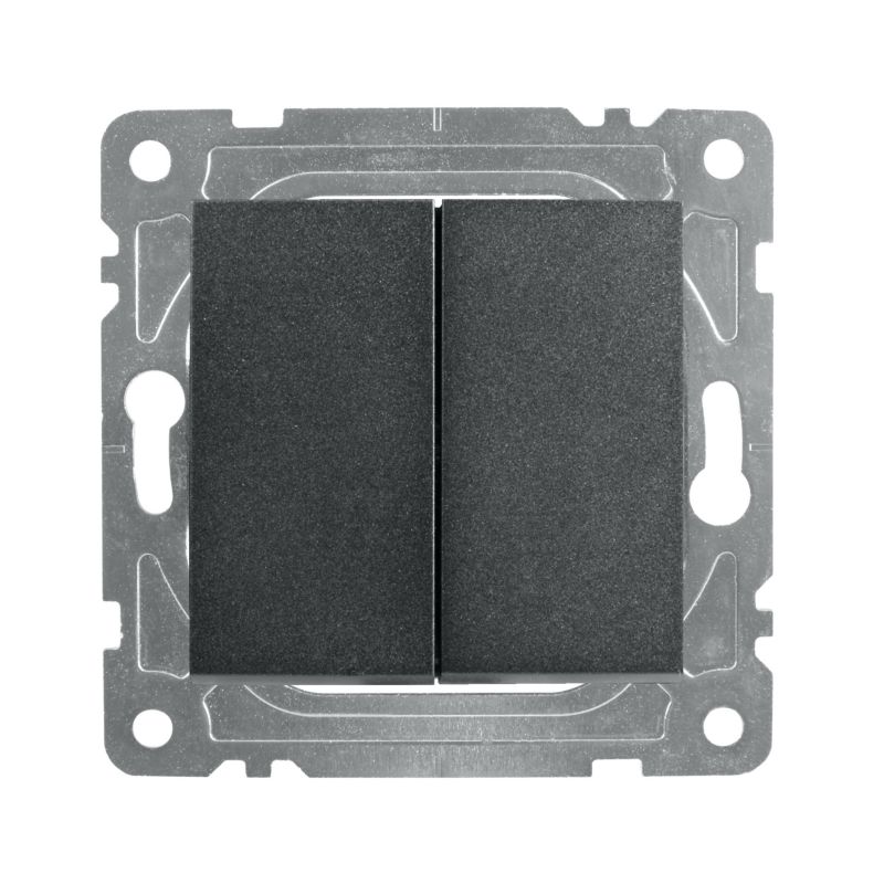 Włącznik schodowy podwójny DPM Solid Electromalt QUAD czarny