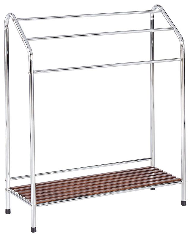 Stojak na ręczniki z półką Muriva Metal Srebrny 1 szt.
