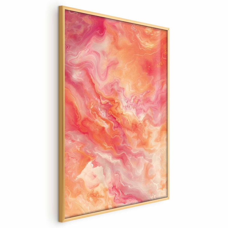 Plakat Artgeist Płomienne Barwy 40x60 cm z ramą złotą 1 szt