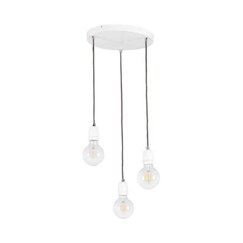Lampa Wisząca SPOT Light 3xE27 Max.60W Elegancka Biel w Klasycznym Stylu, Polski Producent, 1 szt.
