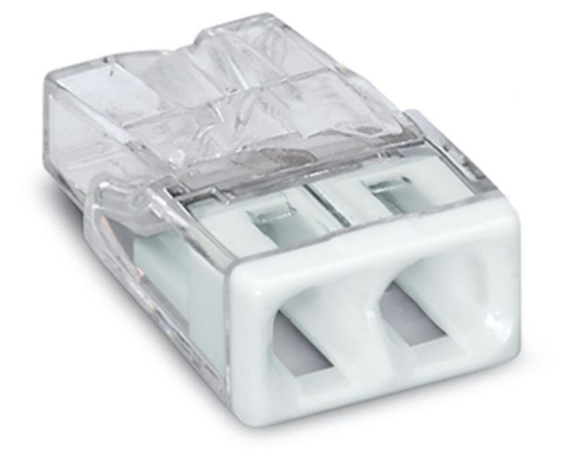 Złączka uniwersalna Wago szybkozłączka Compact 2x0,5-2,5 mm2 transparentna 2273-202 50 szt.