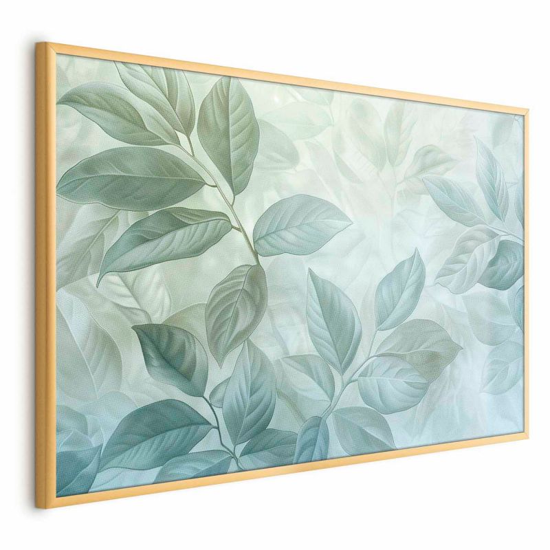 Plakat Artgeist Miętowe liście 30x21 cm z ramą złotą 1 szt